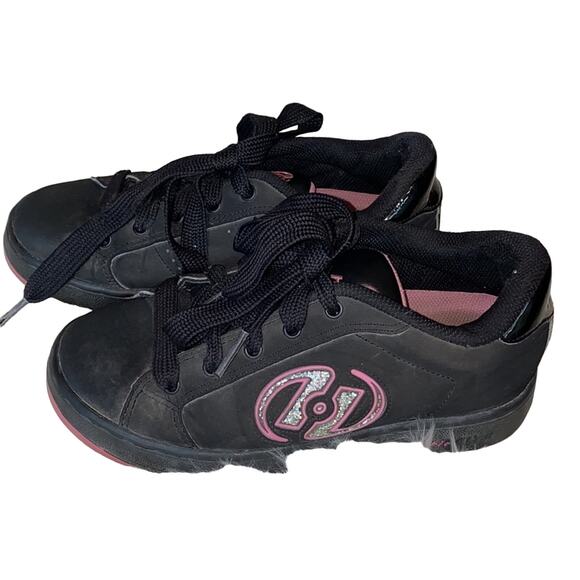Heelys Pink & Black Lace Up Rolling Skate Sneakers Size 5 - Picture 1 of 12